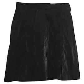 Paco Rabanne-Paco Rabanne vintage A-line skirt with rubber feel-Black