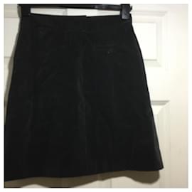 Paco Rabanne-Paco Rabanne vintage A-line skirt with rubber feel-Black