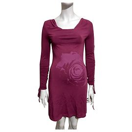 Red Valentino Vestido con frunces en las mangas, Valentino rojo Rosa Púrpura