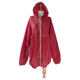 K-Way Red Rain Jacket Polyamide Red