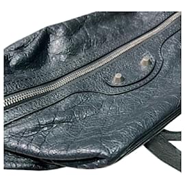 Balenciaga-*BALENCIAGA Neolift leather bag-Black
