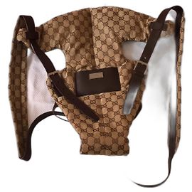 Gucci Bolsas Marrom Bege