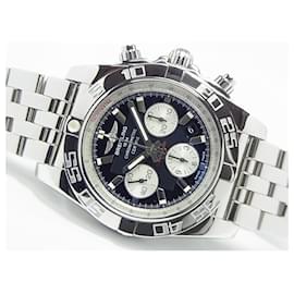 Breitling-BREITLING Chrono Mat44 black x silver AB0110 Genuine goods Mens-Black