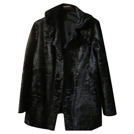 Autre Marque Veste SWAKARA en mouton persan noir Noir