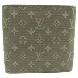 Louis Vuitton-CARTEIRA LOUIS VUITTON MONOGRAMA LONA MINI LINHO M92440 MOEDA DA CARTEIRA-Caqui