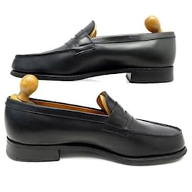 JM Weston-JM WESTON LOAFERS 180 6D 40 IN BLACK LEATHER + SHOES-Black