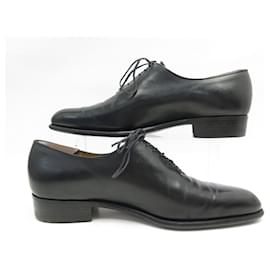 JM Weston-JM WESTON RICHELIEU ONE CUT CYCLING SHOES 402 9D 43 BLACK LEATHER SHOES-Black