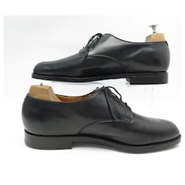 JM Weston-SHOES MANUFACTURE JM WESTON DERBY 507 8D 42 BLACK LEATHER SHOES-Black