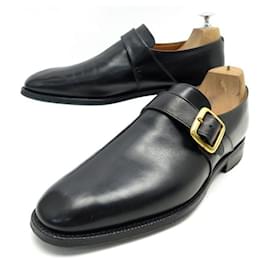 Church's-CHURCH'S SHOES LOAFERS WITH BUCKLE WESTBURY 8F 42 BLACK LEATHER SHOES-Black