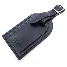 Louis Vuitton-NEW LOUIS VUITTON ADDRESS HOLDER IN BLACK LEATHER FOR NEW KEEPALL TRAVEL BAG-Black
