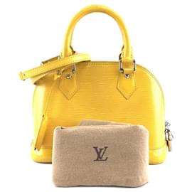 Louis Vuitton-Louis Vuitton Alma BB Yellow Epi Leather-Yellow
