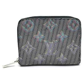 Louis Vuitton-Portefeuille Louis Vuitton Pop Blue Limited Monogram Square Zip Around Card-Bleu