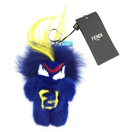 Amuleto de boneca de peles de monstro Fendi Blue Peekaboo Multicor