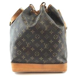 Louis Vuitton-Louis Vuitton Bucket Gm Drawstring Brown Coated Canvas Shoulder Bag-Brown