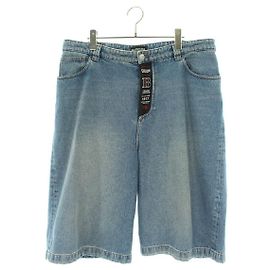 * Balenciaga / BALENCIAGA　 Tamanho: 33 polegadas meia calça com logotipo frontal (azul) [Homens] Azul