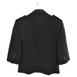 Balmain-*BALMAIN (Balmaın) 3 star cottons Napoleon jacket black-Black