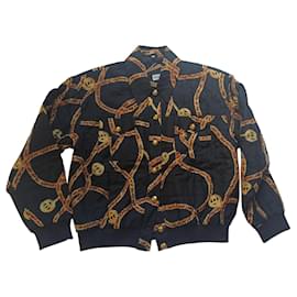 Autre Marque Printed Silk Bomber Jacket Multiple colors