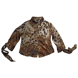 Just Cavalli Animal Print Shirt Brown Beige Brown Beige Other