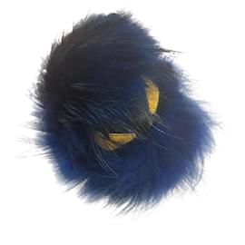 Fendi-Fendi bug bag charm-Black,Blue