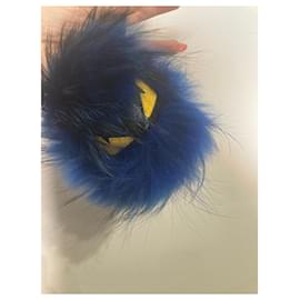 Fendi-Fendi bug bag charm-Black,Blue
