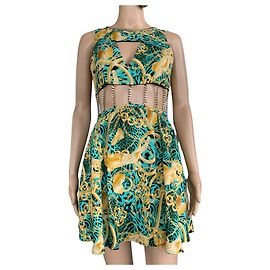 Philipp Plein Kleider Blau Gold hardware