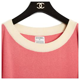 Chanel-cachemira rosa flamenco es38/40-Rosa