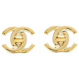Chanel CLIP 96P CC GOLDEN TURNLOCK L Doré