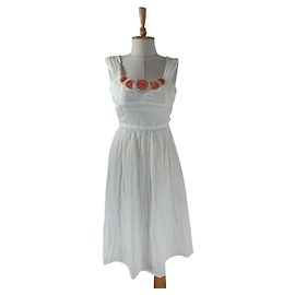 Robe Vanessa Bruno Ivoire Brodée Blanc Autre