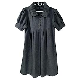 Marc Jacobs Wollkleid Grau Grau