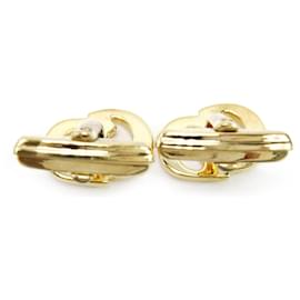 Dior-[Used] Dior Cufflinks Accessories Rhinestone Gold Gold Metal Fittings Dior-Golden