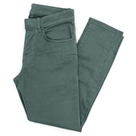 Balenciaga-[BALENCIAGA] Balenciaga Skinny Denim Stretch 28 Cotton Slim Pants Button Fly Khaki Green Made in Italy Apparel Men-Khaki
