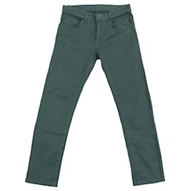 Balenciaga-[BALENCIAGA] Balenciaga Skinny Denim Stretch 28 Cotton Slim Pants Button Fly Khaki Green Made in Italy Apparel Men-Khaki