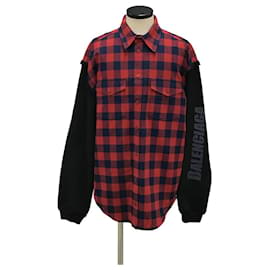 Balenciaga-Balenciaga Chemise à manches changeantes Veste à carreaux Homme TAILLE XXS (XS ou moins) balenciaga-Rouge