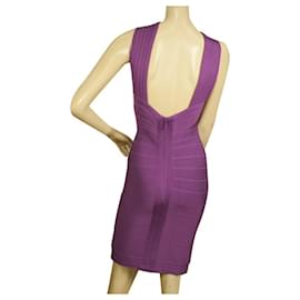 Herve Leger-Herve Leger Purple Bandage Bodycon Sleeveless Mini length Dress size M-Purple