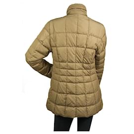 Moncler-MONCLER Bege Acolchoado A - Line Down Filing tamanho básico de jaqueta de inverno 1-Marrom