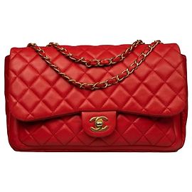 Chanel Timeless classique Jumbo Flap Bag Rouge