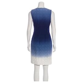 Diane Von Furstenberg-DvF Kedina vestido foral ombre con ojales-Blanco,Azul