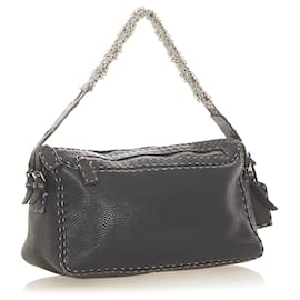 Fendi-Fendi Sac à bandoulière en cuir Selleria noir-Noir