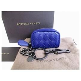 Bottega Veneta-*BOTTEGA VENETA Intrecciato Round fastener Chain coin purse Mini coin purse Key chain Men's-Purple