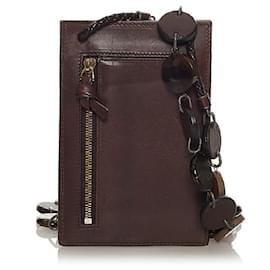 Bottega Veneta-*Bottega Veneta Wallet Chain Brown Leather Plastic Ladies BOTTEGAVENETA-Brown