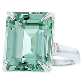 TIFFANY & CO. Anel estrelinhas em prata de lei e quartzo Verde