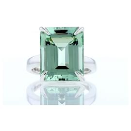 Tiffany & Co-TIFFANY & CO. Anello Sparklers in argento sterling e quarzo-Verde