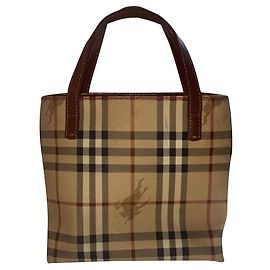 Burberry Haymarket check mini tote Multiple colors Beige Beige
