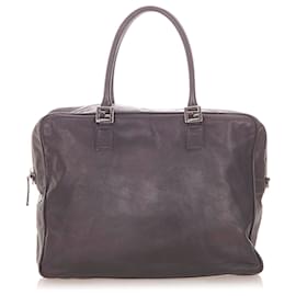 Fendi-Fendi Brown Leather Business Bag-Brown,Dark brown