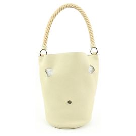 Hermès Bolsa Balde de Corda Herm´s Ivory Clemence Couro Mangeoire Outro