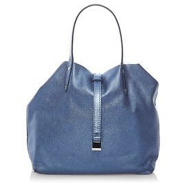 Tiffany & Co Sac cabas en cuir réversible bleu Tiffany Bleu