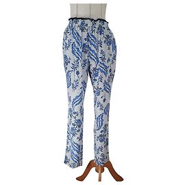 Calça de seda Vanessa Bruno Azul Branco Azul