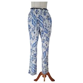 Vanessa Bruno-Un pantalon, leggings-Blanc,Bleu