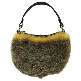 Dkny Mini Pochete de Pele Marrom