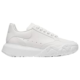 Alexander Mcqueen-Court Sneakers in White Leather-Other,Python print